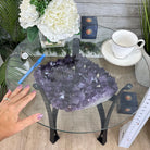 Brazilian Amethyst Geode Side Table, 36 lbs, 21.9" Tall #1384 - 0039 - Brazil GemsBrazil GemsBrazilian Amethyst Geode Side Table, 36 lbs, 21.9" Tall #1384 - 0039Tables: Side1384 - 0039