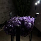 Brazilian Amethyst Geode Side Table, 36 lbs, 21.9" Tall #1384 - 0039 - Brazil GemsBrazil GemsBrazilian Amethyst Geode Side Table, 36 lbs, 21.9" Tall #1384 - 0039Tables: Side1384 - 0039