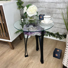 Brazilian Amethyst Geode Side Table, 36 lbs, 21.9" Tall #1384 - 0039 - Brazil GemsBrazil GemsBrazilian Amethyst Geode Side Table, 36 lbs, 21.9" Tall #1384 - 0039Tables: Side1384 - 0039