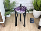 Brazilian Amethyst Geode Side Table, 38.4 lbs, 22" Tall #1384 - 0040 - Brazil GemsBrazil GemsBrazilian Amethyst Geode Side Table, 38.4 lbs, 22" Tall #1384 - 0040Tables: Side1384 - 0040