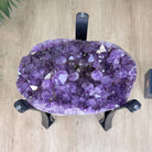 Brazilian Amethyst Geode Side Table, 38.4 lbs, 22" Tall #1384 - 0040 - Brazil GemsBrazil GemsBrazilian Amethyst Geode Side Table, 38.4 lbs, 22" Tall #1384 - 0040Tables: Side1384 - 0040