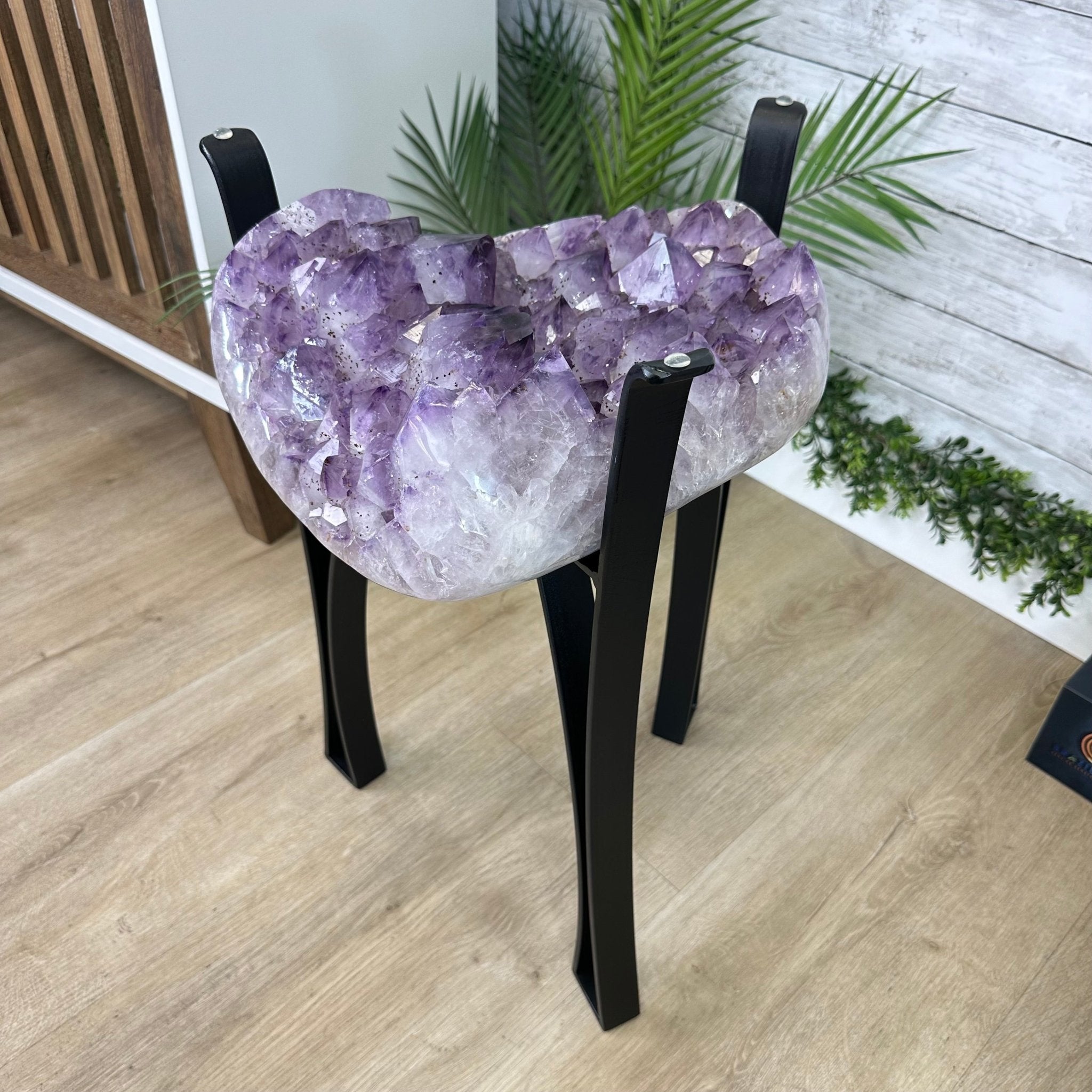 Brazilian Amethyst Geode Side Table For Sale | Brazil Gems