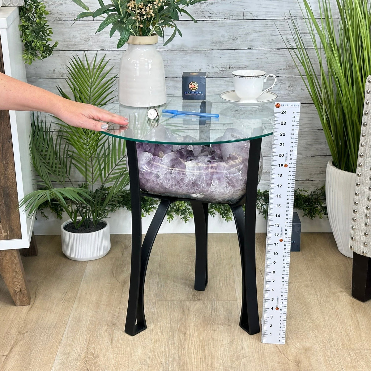 Geode Side Table Shop Geode Side Tables - Brazil Gems