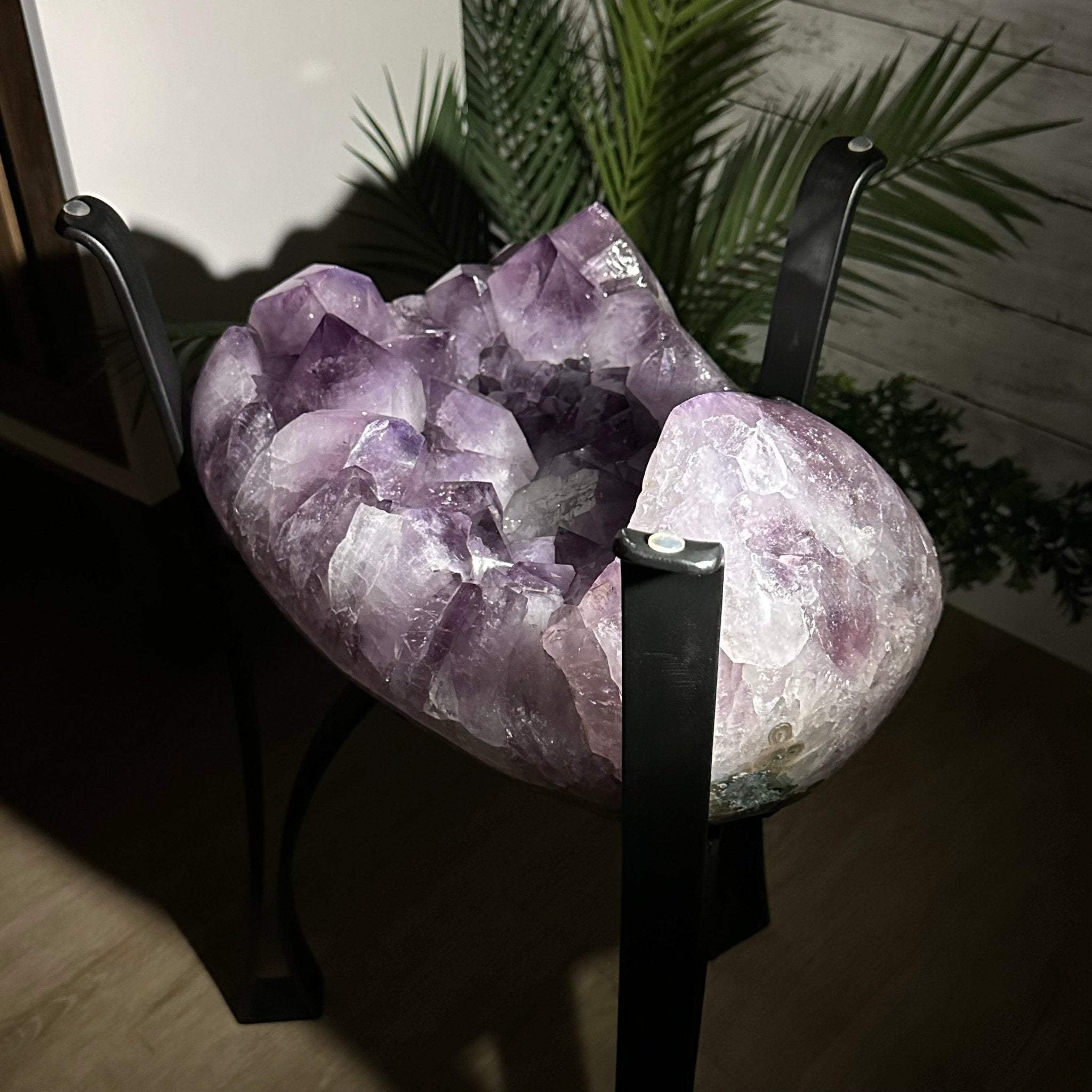 Brazilian Amethyst Geode Side Table, 57 lbs, 21.7" Tall #1384-0038 - Brazil GemsBrazil GemsBrazilian Amethyst Geode Side Table, 57 lbs, 21.7" Tall #1384-0038Tables: Side1384-0038