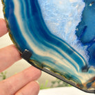 Brazilian Blue Agate Slice on a Metal Stand, 11.5" Tall #5055 - 0141 - Brazil GemsBrazil GemsBrazilian Blue Agate Slice on a Metal Stand, 11.5" Tall #5055 - 0141Slices on Fixed Bases5055 - 0141