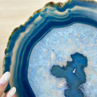 Brazilian Blue Agate Slice on a Metal Stand, 11.5" Tall #5055 - 0141 - Brazil GemsBrazil GemsBrazilian Blue Agate Slice on a Metal Stand, 11.5" Tall #5055 - 0141Slices on Fixed Bases5055 - 0141