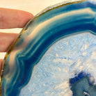 Brazilian Blue Agate Slice on a Metal Stand, 11.5" Tall #5055 - 0141 - Brazil GemsBrazil GemsBrazilian Blue Agate Slice on a Metal Stand, 11.5" Tall #5055 - 0141Slices on Fixed Bases5055 - 0141