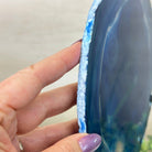 Brazilian Blue Agate Slice on a Metal Stand, 11.7" Tall #5055 - 0147 - Brazil GemsBrazil GemsBrazilian Blue Agate Slice on a Metal Stand, 11.7" Tall #5055 - 0147Slices on Fixed Bases5055 - 0147