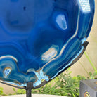 Brazilian Blue Agate Slice on a Metal Stand, 11.7" Tall #5055 - 0147 - Brazil GemsBrazil GemsBrazilian Blue Agate Slice on a Metal Stand, 11.7" Tall #5055 - 0147Slices on Fixed Bases5055 - 0147