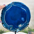 Brazilian Blue Agate Slice on a Metal Stand, 11.7" Tall #5055 - 0147 - Brazil GemsBrazil GemsBrazilian Blue Agate Slice on a Metal Stand, 11.7" Tall #5055 - 0147Slices on Fixed Bases5055 - 0147