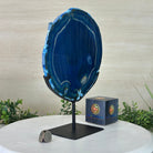 Brazilian Blue Agate Slice on a Metal Stand, 11.7" Tall #5055 - 0147 - Brazil GemsBrazil GemsBrazilian Blue Agate Slice on a Metal Stand, 11.7" Tall #5055 - 0147Slices on Fixed Bases5055 - 0147