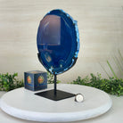 Brazilian Blue Agate Slice on a Metal Stand, 11.7" Tall #5055 - 0147 - Brazil GemsBrazil GemsBrazilian Blue Agate Slice on a Metal Stand, 11.7" Tall #5055 - 0147Slices on Fixed Bases5055 - 0147