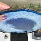 Brazilian Blue Agate Slice on a Metal Stand, 12.2" Tall #5055 - 0157 - Brazil GemsBrazil GemsBrazilian Blue Agate Slice on a Metal Stand, 12.2" Tall #5055 - 0157Slices on Fixed Bases5055 - 0157