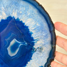 Brazilian Blue Agate Slice on a Metal Stand, 12.3" Tall #5055 - 0146 - Brazil GemsBrazil GemsBrazilian Blue Agate Slice on a Metal Stand, 12.3" Tall #5055 - 0146Slices on Fixed Bases5055 - 0146