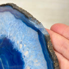 Brazilian Blue Agate Slice on a Metal Stand, 12.5" Tall #5055 - 0153 - Brazil GemsBrazil GemsBrazilian Blue Agate Slice on a Metal Stand, 12.5" Tall #5055 - 0153Slices on Fixed Bases5055 - 0153