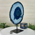 Brazilian Blue Agate Slice on a Metal Stand, 12.5" Tall #5055 - 0153 - Brazil GemsBrazil GemsBrazilian Blue Agate Slice on a Metal Stand, 12.5" Tall #5055 - 0153Slices on Fixed Bases5055 - 0153