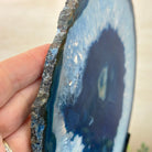 Brazilian Blue Agate Slice on a Metal Stand, 12.5" Tall #5055 - 0156 - Brazil GemsBrazil GemsBrazilian Blue Agate Slice on a Metal Stand, 12.5" Tall #5055 - 0156Slices on Fixed Bases5055 - 0156