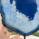 Brazilian Blue Agate Slice on a Metal Stand, 12.8" Tall #5055 - 0160 - Brazil GemsBrazil GemsBrazilian Blue Agate Slice on a Metal Stand, 12.8" Tall #5055 - 0160Slices on Fixed Bases5055 - 0160