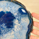 Brazilian Blue Agate Slice on a Metal Stand, 12.8" Tall #5055 - 0160 - Brazil GemsBrazil GemsBrazilian Blue Agate Slice on a Metal Stand, 12.8" Tall #5055 - 0160Slices on Fixed Bases5055 - 0160