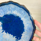 Brazilian Blue Agate Slice on a Metal Stand, 12.8" Tall #5055 - 0160 - Brazil GemsBrazil GemsBrazilian Blue Agate Slice on a Metal Stand, 12.8" Tall #5055 - 0160Slices on Fixed Bases5055 - 0160