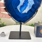 Brazilian Blue Agate Slice on a Metal Stand, 13.2" Tall #5055 - 0140 - Brazil GemsBrazil GemsBrazilian Blue Agate Slice on a Metal Stand, 13.2" Tall #5055 - 0140Slices on Fixed Bases5055 - 0140