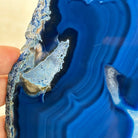 Brazilian Blue Agate Slice on a Metal Stand, 13.2" Tall #5055 - 0140 - Brazil GemsBrazil GemsBrazilian Blue Agate Slice on a Metal Stand, 13.2" Tall #5055 - 0140Slices on Fixed Bases5055 - 0140