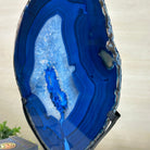 Brazilian Blue Agate Slice on a Metal Stand, 13.2" Tall #5055 - 0140 - Brazil GemsBrazil GemsBrazilian Blue Agate Slice on a Metal Stand, 13.2" Tall #5055 - 0140Slices on Fixed Bases5055 - 0140