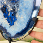 Brazilian Blue Agate Slice on a Metal Stand, 13.2" Tall #5055 - 0143 - Brazil GemsBrazil GemsBrazilian Blue Agate Slice on a Metal Stand, 13.2" Tall #5055 - 0143Slices on Fixed Bases5055 - 0143