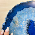 Brazilian Blue Agate Slice on a Metal Stand, 13.5" Tall #5055 - 0144 - Brazil GemsBrazil GemsBrazilian Blue Agate Slice on a Metal Stand, 13.5" Tall #5055 - 0144Slices on Fixed Bases5055 - 0144