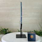 Brazilian Blue Agate Slice on a Metal Stand, 13.5" Tall #5055 - 0144 - Brazil GemsBrazil GemsBrazilian Blue Agate Slice on a Metal Stand, 13.5" Tall #5055 - 0144Slices on Fixed Bases5055 - 0144