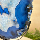 Brazilian Blue Agate Slice on a Metal Stand, 13.5" Tall #5055 - 0144 - Brazil GemsBrazil GemsBrazilian Blue Agate Slice on a Metal Stand, 13.5" Tall #5055 - 0144Slices on Fixed Bases5055 - 0144