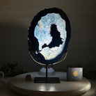 Brazilian Blue Agate Slice on a Metal Stand, 13.5" Tall #5055 - 0144 - Brazil GemsBrazil GemsBrazilian Blue Agate Slice on a Metal Stand, 13.5" Tall #5055 - 0144Slices on Fixed Bases5055 - 0144