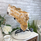 Brazilian Citrine Cluster on a Metal Stand, 37.5 lbs & 20.8" Tall #5496 - 0061 - Brazil GemsBrazil GemsBrazilian Citrine Cluster on a Metal Stand, 37.5 lbs & 20.8" Tall #5496 - 0061Clusters on Fixed Bases5496 - 0061