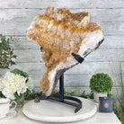 Brazilian Citrine Cluster on a Metal Stand, 37.5 lbs & 20.8" Tall #5496 - 0061 - Brazil GemsBrazil GemsBrazilian Citrine Cluster on a Metal Stand, 37.5 lbs & 20.8" Tall #5496 - 0061Clusters on Fixed Bases5496 - 0061