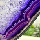 Brazilian Purple Agate Slice on Metal Base, 11.2" Tall Model #5065PU-048 by Brazil Gems - Brazil GemsBrazil GemsBrazilian Purple Agate Slice on Metal Base, 11.2" Tall Model #5065PU-048 by Brazil GemsSlices on Fixed Bases5065PU-048