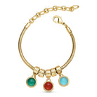 Charm Style Gold Plated Bracelet w/ 3 Natural Gemstones - Brazil GemsBrazil GemsCharm Style Gold Plated Bracelet w/ 3 Natural GemstonesBracelet10GP0361 - 311