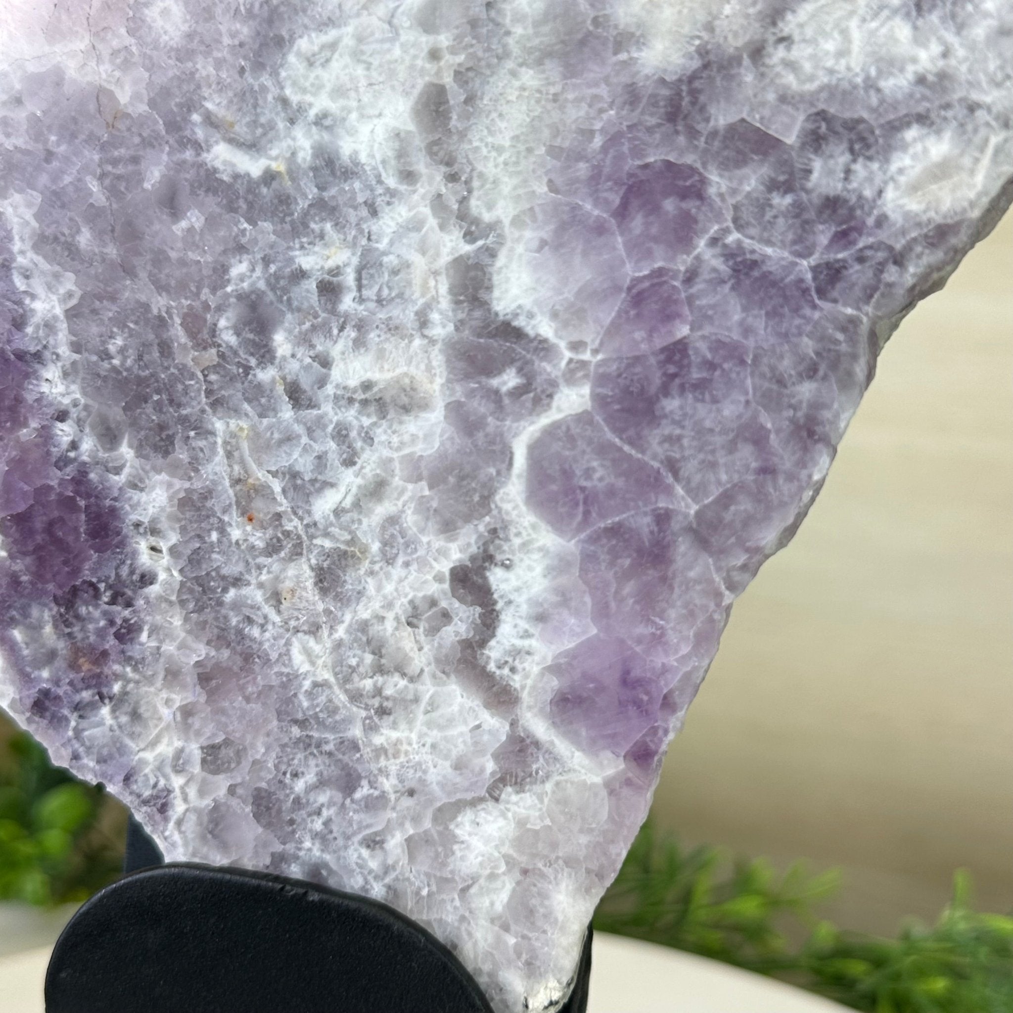 Chevron Amethyst Crystal Slice on a Stand, 4.1 lbs & 12.7" Tall #5621AC - 003 - Brazil GemsBrazil GemsChevron Amethyst Crystal Slice on a Stand, 4.1 lbs & 12.7" Tall #5621AC - 003Slices on Fixed Bases5621AC - 003