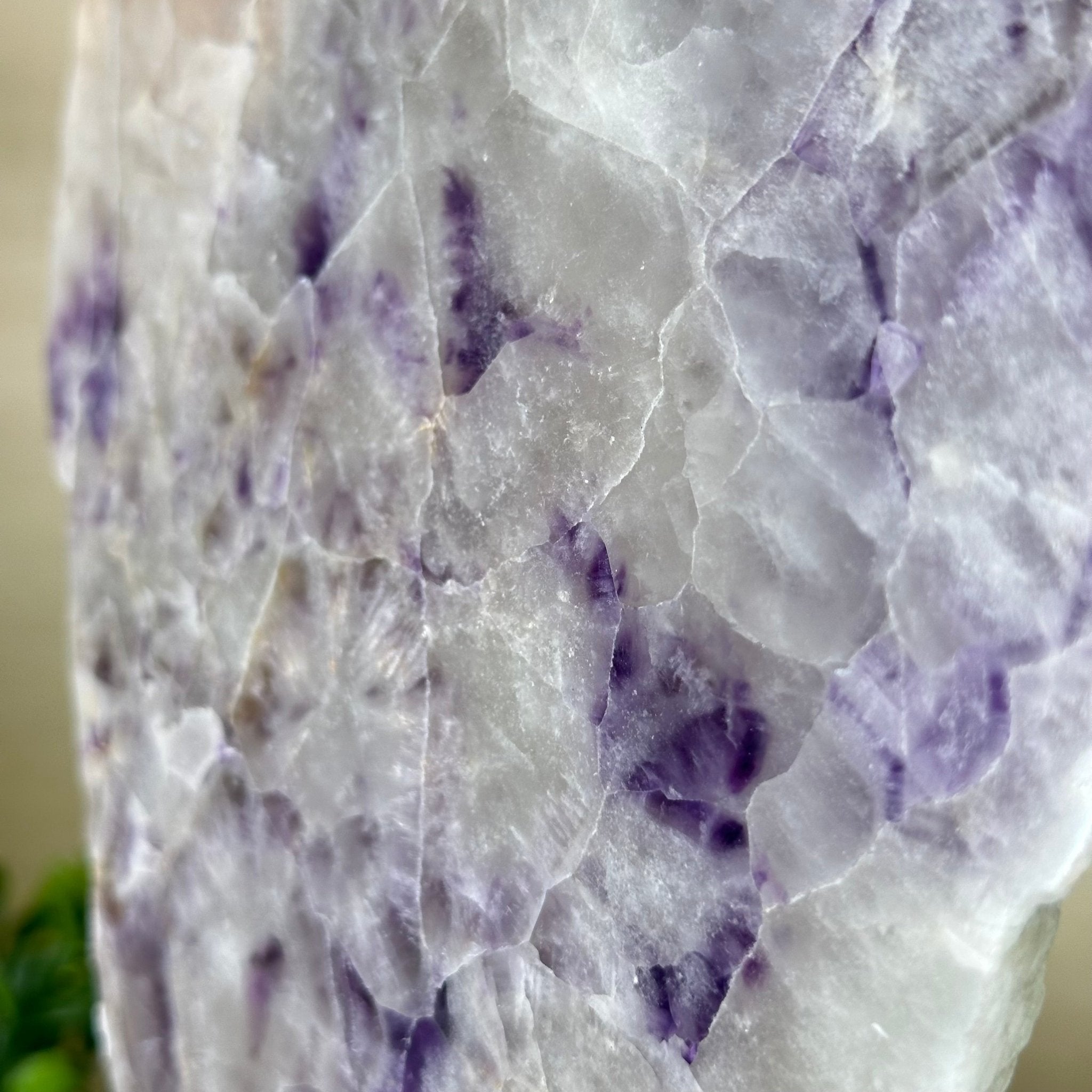 Chevron Amethyst Crystal Slice on a Stand, 4.6 lbs & 12.7" Tall #5621AC - 011 - Brazil GemsBrazil GemsChevron Amethyst Crystal Slice on a Stand, 4.6 lbs & 12.7" Tall #5621AC - 011Slices on Fixed Bases5621AC - 011