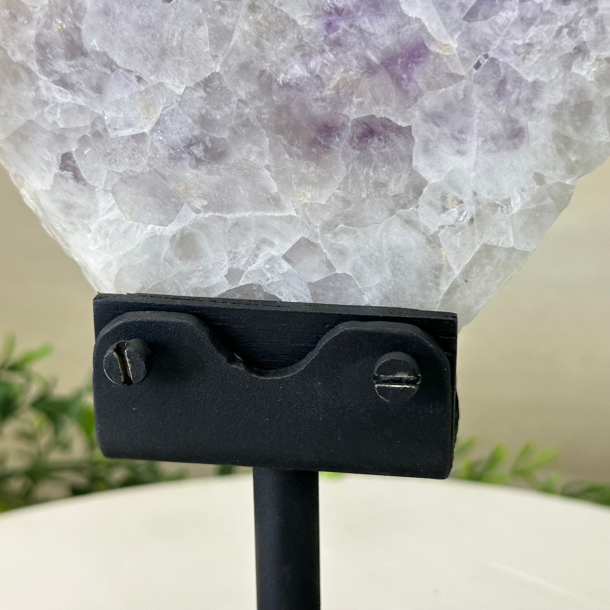 Chevron Amethyst Crystal Slice on a Stand, 5.3 lbs & 14.4" Tall #5621AC - 018 - Brazil GemsBrazil GemsChevron Amethyst Crystal Slice on a Stand, 5.3 lbs & 14.4" Tall #5621AC - 018Slices on Fixed Bases5621AC - 018