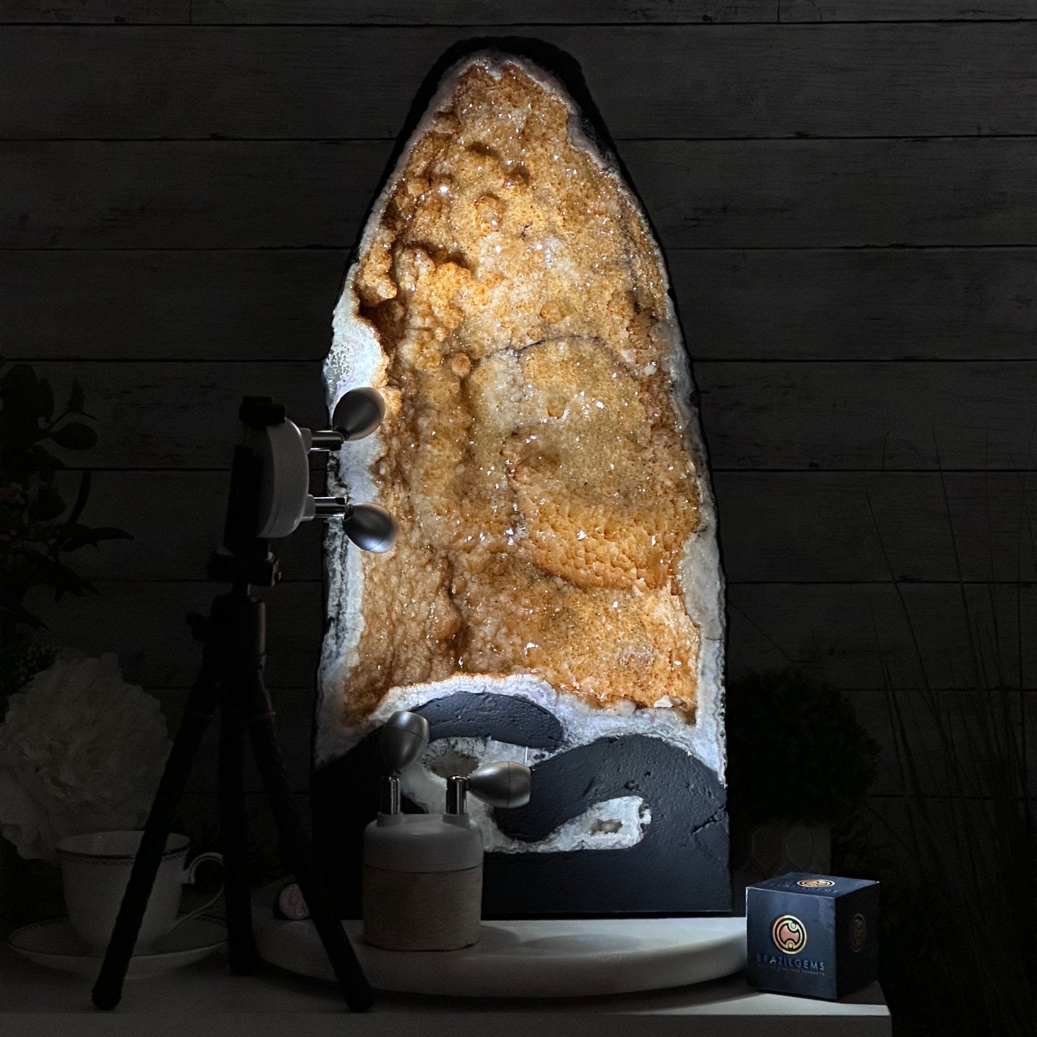 Citrine Cathedral, 70 lbs & 22.9" Tall #5603 - 0339 - Brazil GemsBrazil GemsCitrine Cathedral, 70 lbs & 22.9" Tall #5603 - 0339Cathedrals5603 - 0339