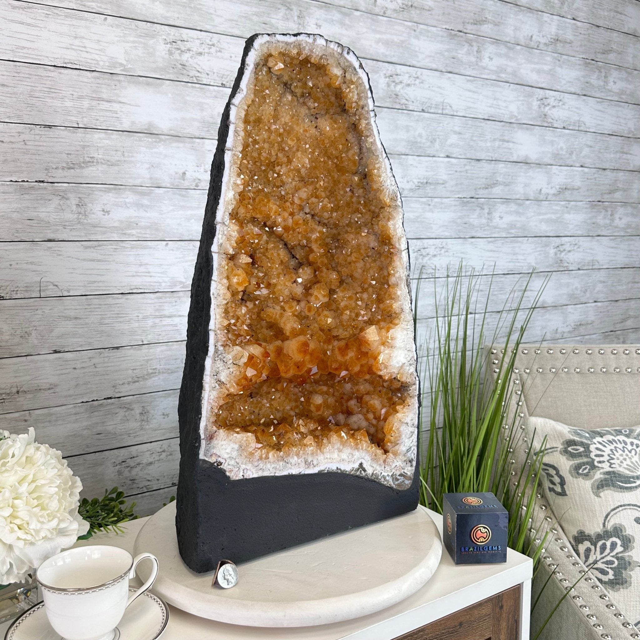 Citrine Cathedral, 76.7 lbs & 23.1" Tall #5603 - 0340 - Brazil GemsBrazil GemsCitrine Cathedral, 76.7 lbs & 23.1" Tall #5603 - 0340Cathedrals5603 - 0340