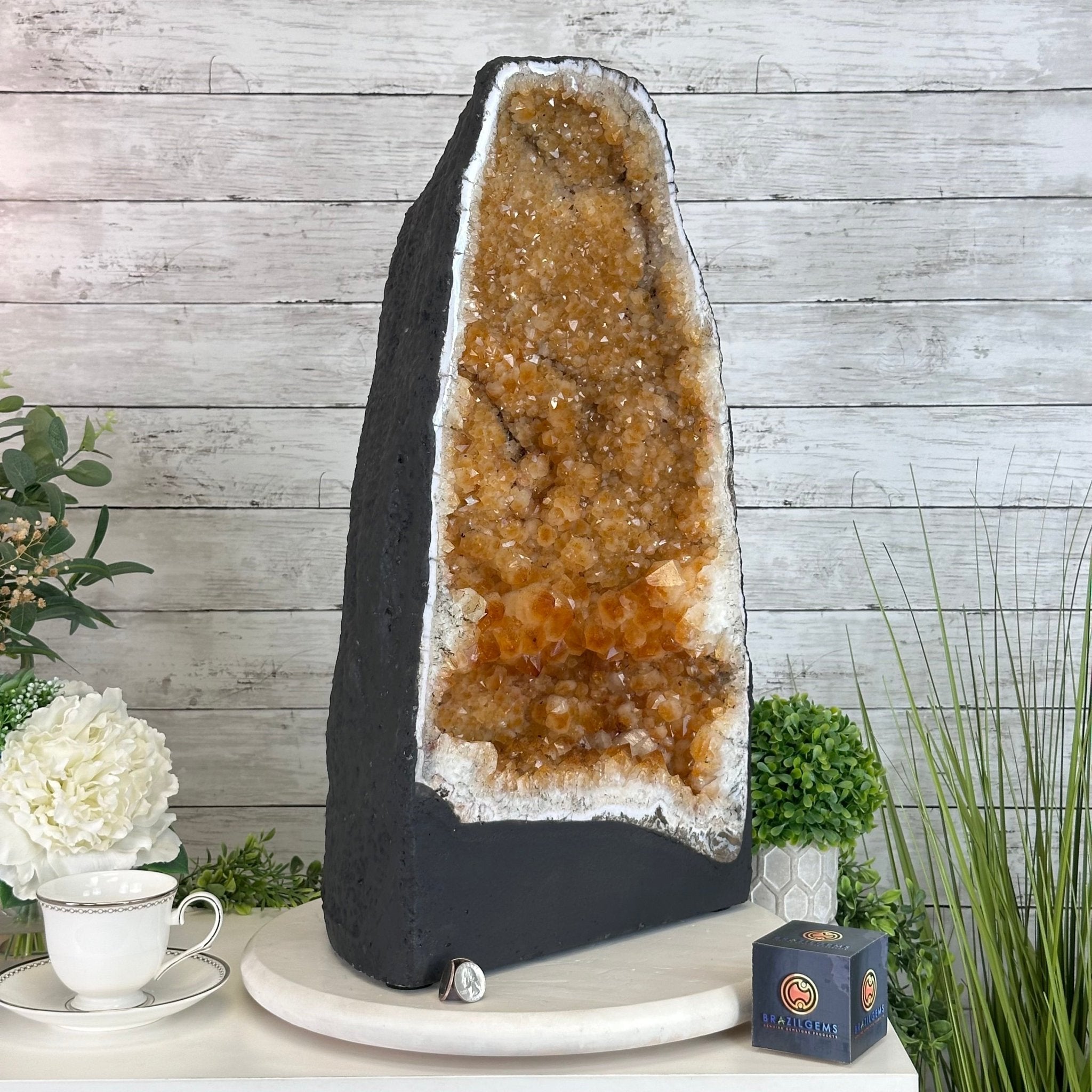 Citrine Cathedral, 76.7 lbs & 23.1" Tall #5603 - 0340 - Brazil GemsBrazil GemsCitrine Cathedral, 76.7 lbs & 23.1" Tall #5603 - 0340Cathedrals5603 - 0340