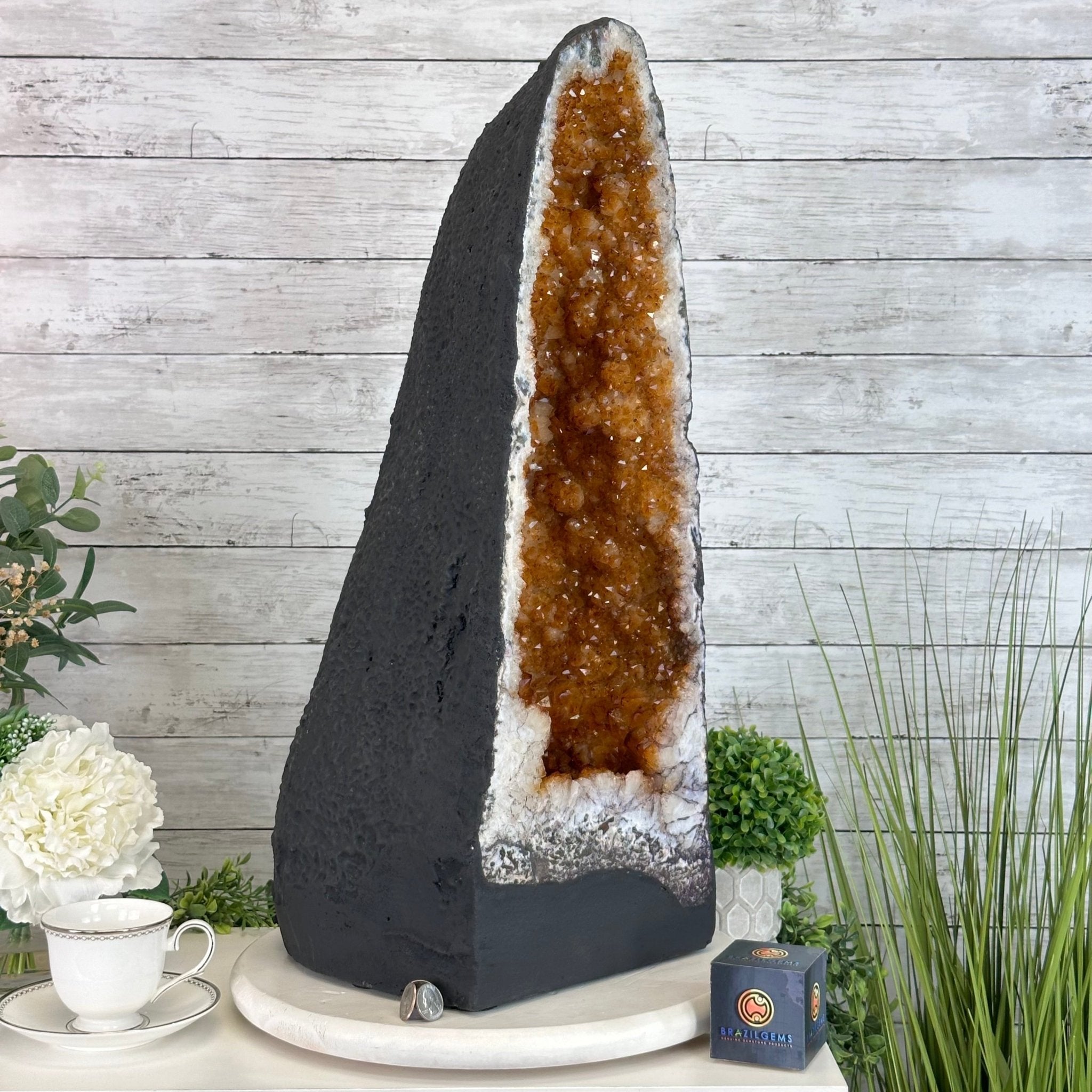 Citrine Cathedral, 87.4 lbs & 26.1" Tall #5603 - 0343 - Brazil GemsBrazil GemsCitrine Cathedral, 87.4 lbs & 26.1" Tall #5603 - 0343Cathedrals5603 - 0343