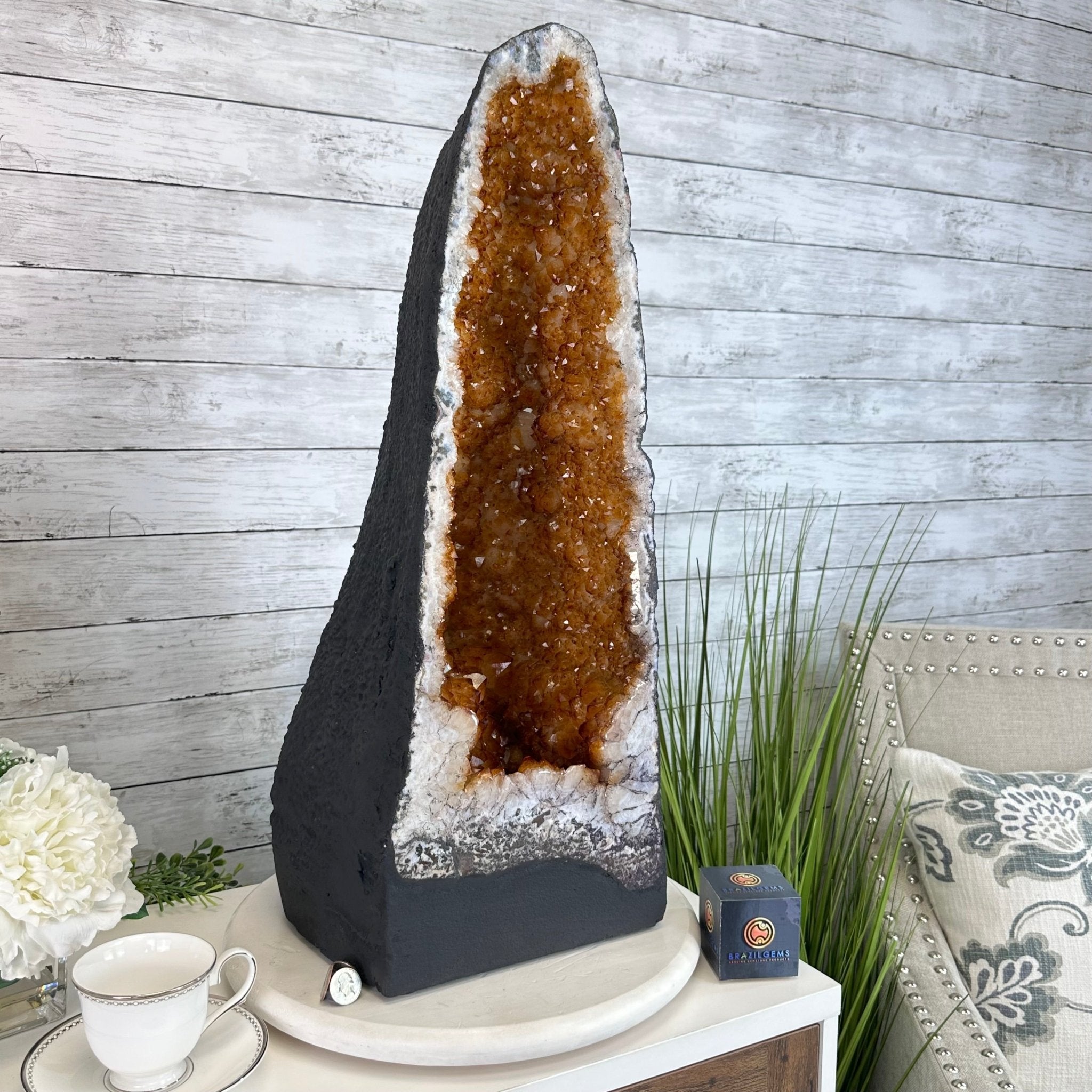 Citrine Cathedral, 87.4 lbs & 26.1" Tall #5603 - 0343 - Brazil GemsBrazil GemsCitrine Cathedral, 87.4 lbs & 26.1" Tall #5603 - 0343Cathedrals5603 - 0343