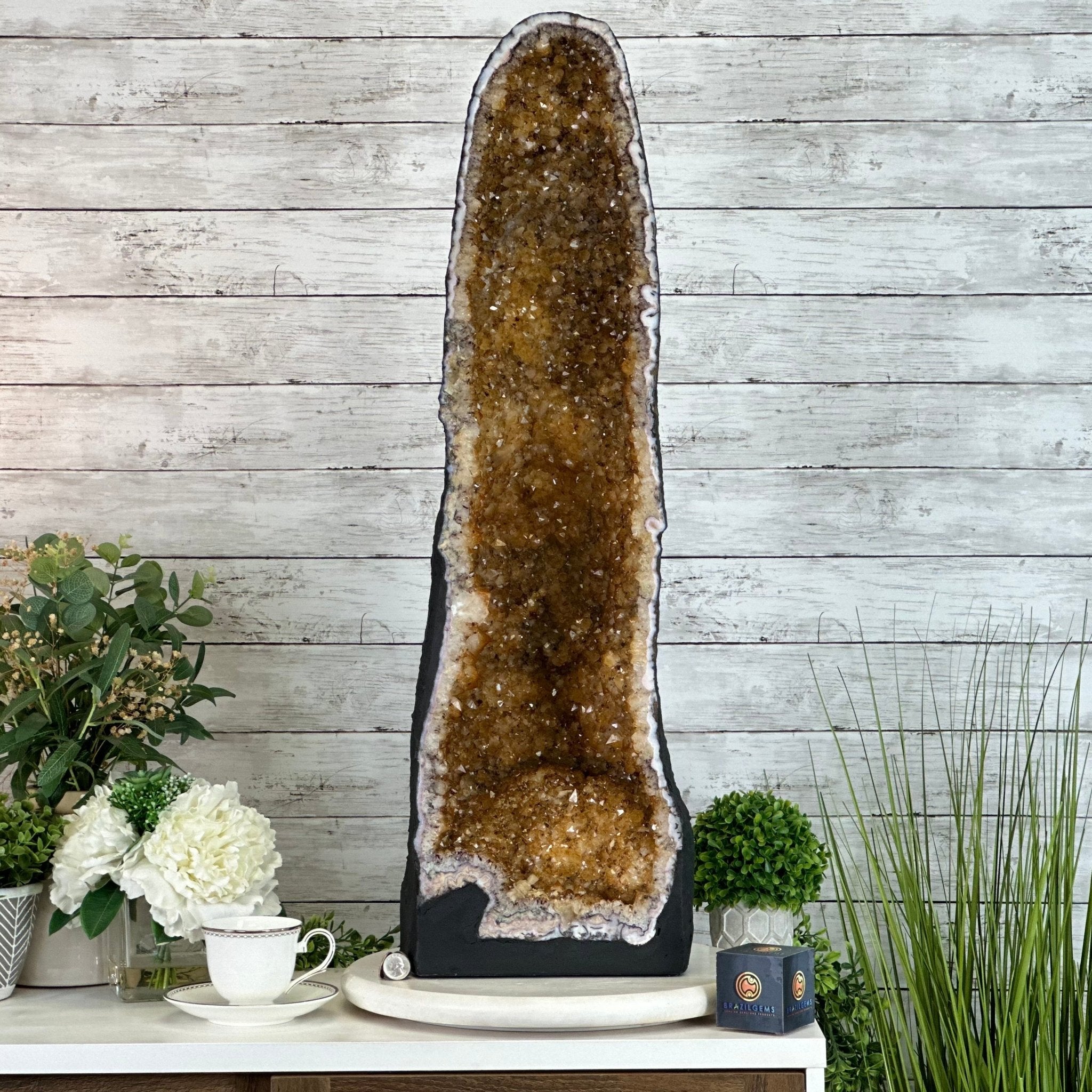 Citrine Cathedral, 89.8 lbs & 33.4" Tall #5603 - 0344 - Brazil GemsBrazil GemsCitrine Cathedral, 89.8 lbs & 33.4" Tall #5603 - 0344Cathedrals5603 - 0344