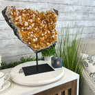 Citrine Crystal Cluster by Brazil Gems®, Metal Stand, 27.5 lbs & 17" Tall #5496-0055 - Brazil GemsBrazil GemsCitrine Crystal Cluster by Brazil Gems®, Metal Stand, 27.5 lbs & 17" Tall #5496-0055Clusters on Fixed Bases5496-0055