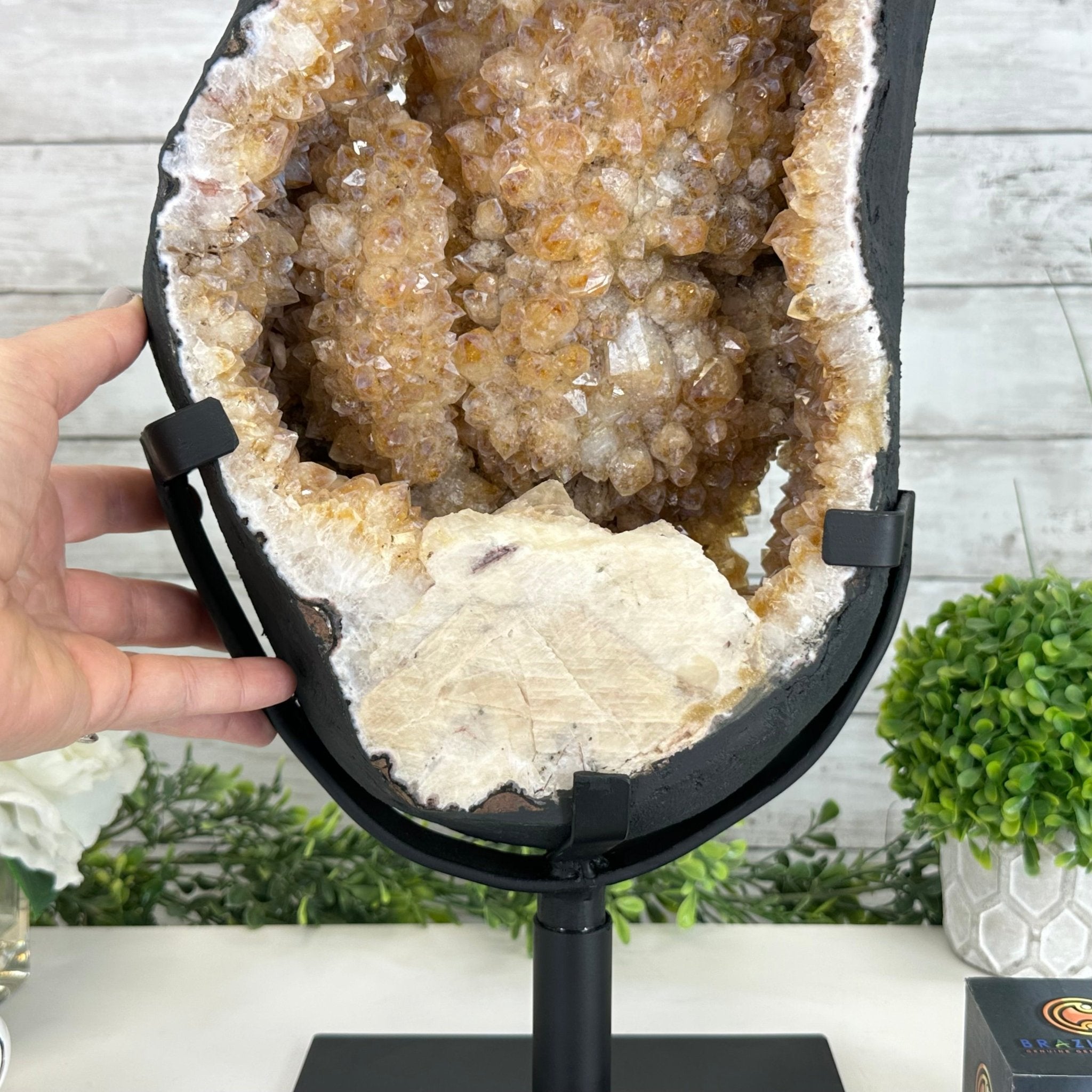Citrine Portal on a Rotating Stand, 29 lbs & 20.3" tall #5625-0009 by Brazil Gems® - Brazil GemsBrazil GemsCitrine Portal on a Rotating Stand, 29 lbs & 20.3" tall #5625-0009 by Brazil Gems®Portals on Rotating Bases5625-0009
