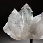 Clear Quartz Crystal Point on a Metal Stand, 1.1 lbs & 4.5" Tall #3122CQ - 021 - Brazil GemsBrazil GemsClear Quartz Crystal Point on a Metal Stand, 1.1 lbs & 4.5" Tall #3122CQ - 021Crystal Points3122CQ - 021