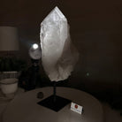 Clear Quartz Crystal Point on a Metal Stand, 11.9 lbs & 14.4" Tall #3122CQ - 029 - Brazil GemsBrazil GemsClear Quartz Crystal Point on a Metal Stand, 11.9 lbs & 14.4" Tall #3122CQ - 029Crystal Points3122CQ - 029