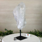 Clear Quartz Crystal Point on a Metal Stand, 11.9 lbs & 14.4" Tall #3122CQ - 029 - Brazil GemsBrazil GemsClear Quartz Crystal Point on a Metal Stand, 11.9 lbs & 14.4" Tall #3122CQ - 029Crystal Points3122CQ - 029